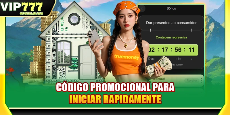 Código promocional para iniciar rapidamente