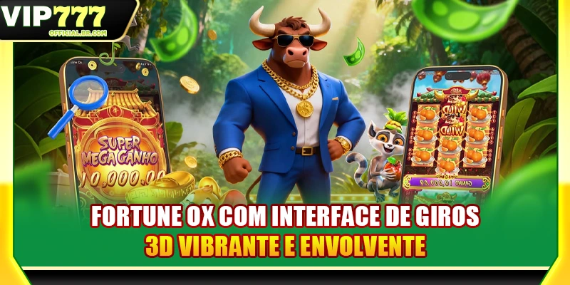 Fortune Ox com interface de giros 3D vibrante e envolvente