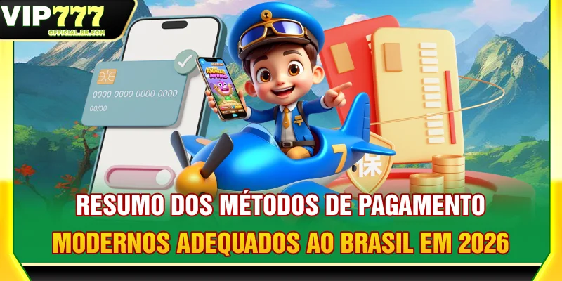 Resumo dos métodos de pagamento modernos adequados ao Brasil em 2026