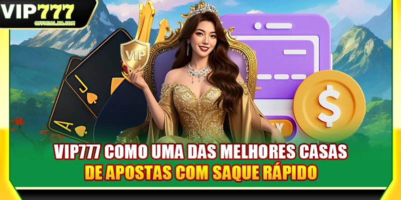 VIP777 como uma das melhores casas de apostas com saque rápido